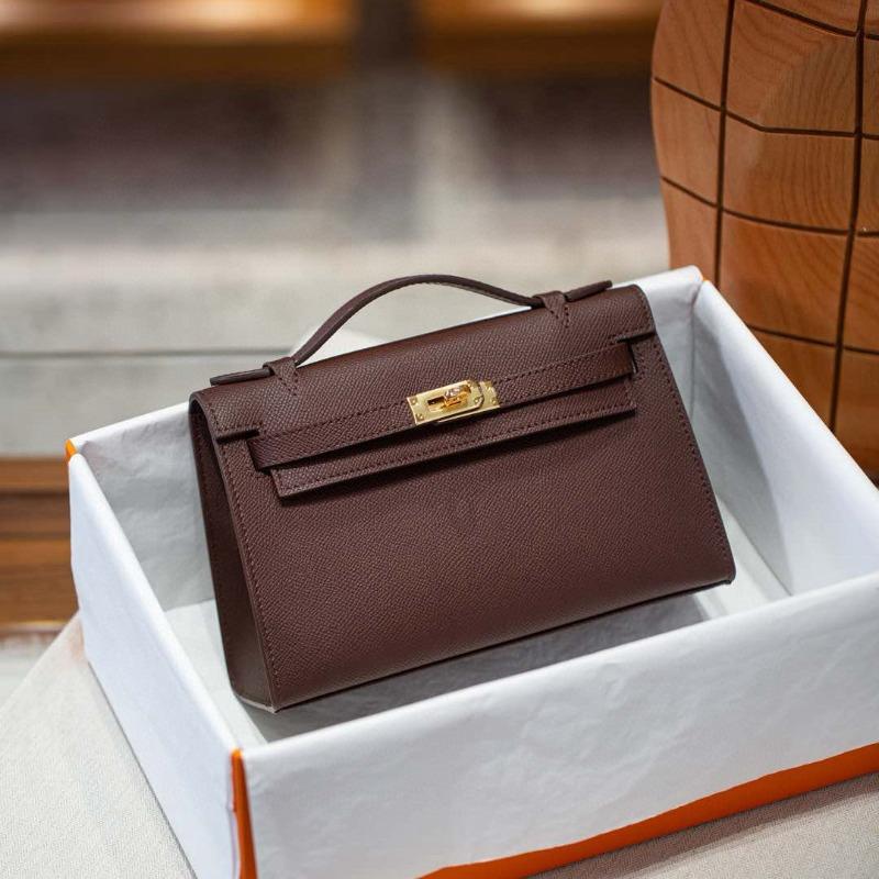 Palmenmuster Kelly Bag neue Ledertasche Damenmode Schulter Crossbody tragbar kleine quadratische Tasche