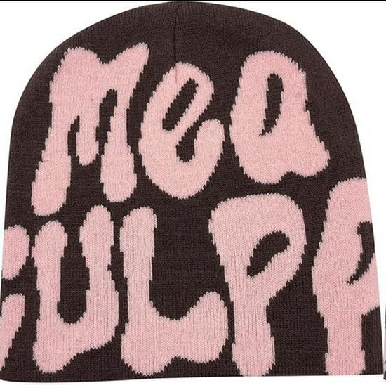 European and American Trendy Letter Jacquard Beanie - Cross-Border Hot-Selling Pullover Knit Hat