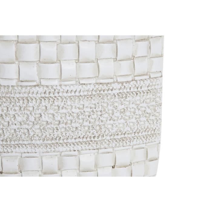 Vase - Design - Moderne - Résine - Blanc - 28 cm