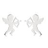 Stainless Steel Hip-Hop Punk Smiley Face & Cupid Angel Earrings