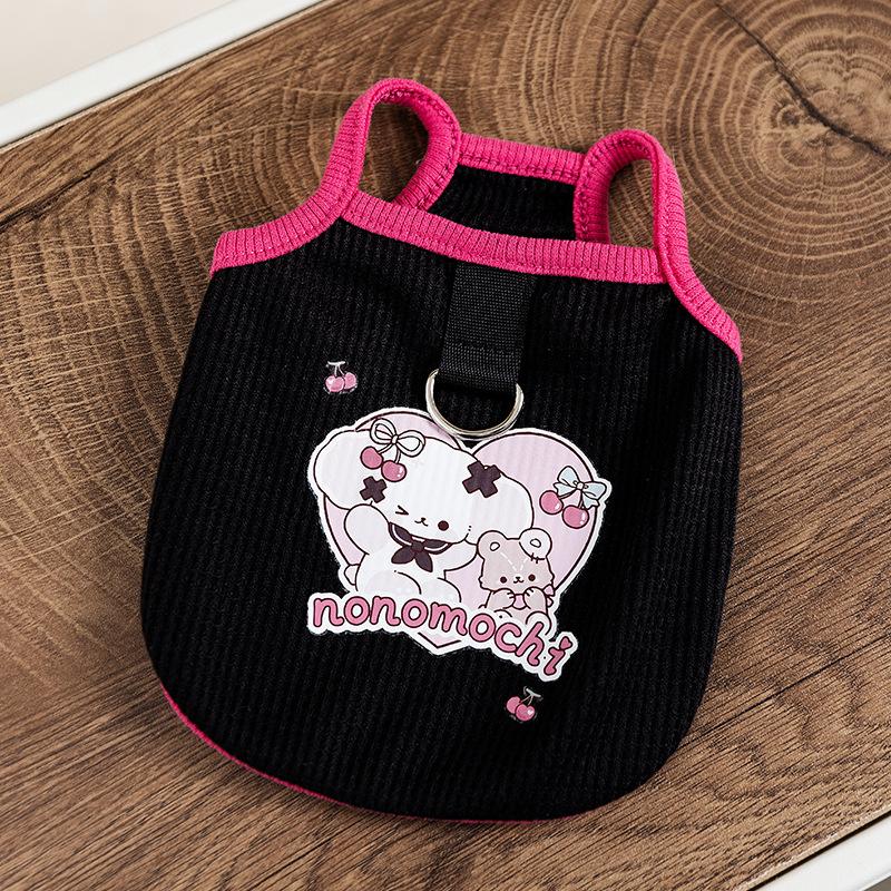Sweet and cool spring and summer breathable and cool suspender two-legged vest teddy bear cat small dog dog pet clothes