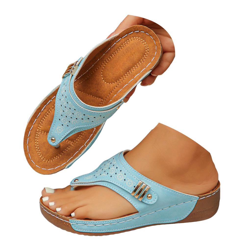 Women'S Flip Flops With Platform Heels Stylish And Casual Sandals Women Comfortable Arch Support Womens Beach Sandals Size 11