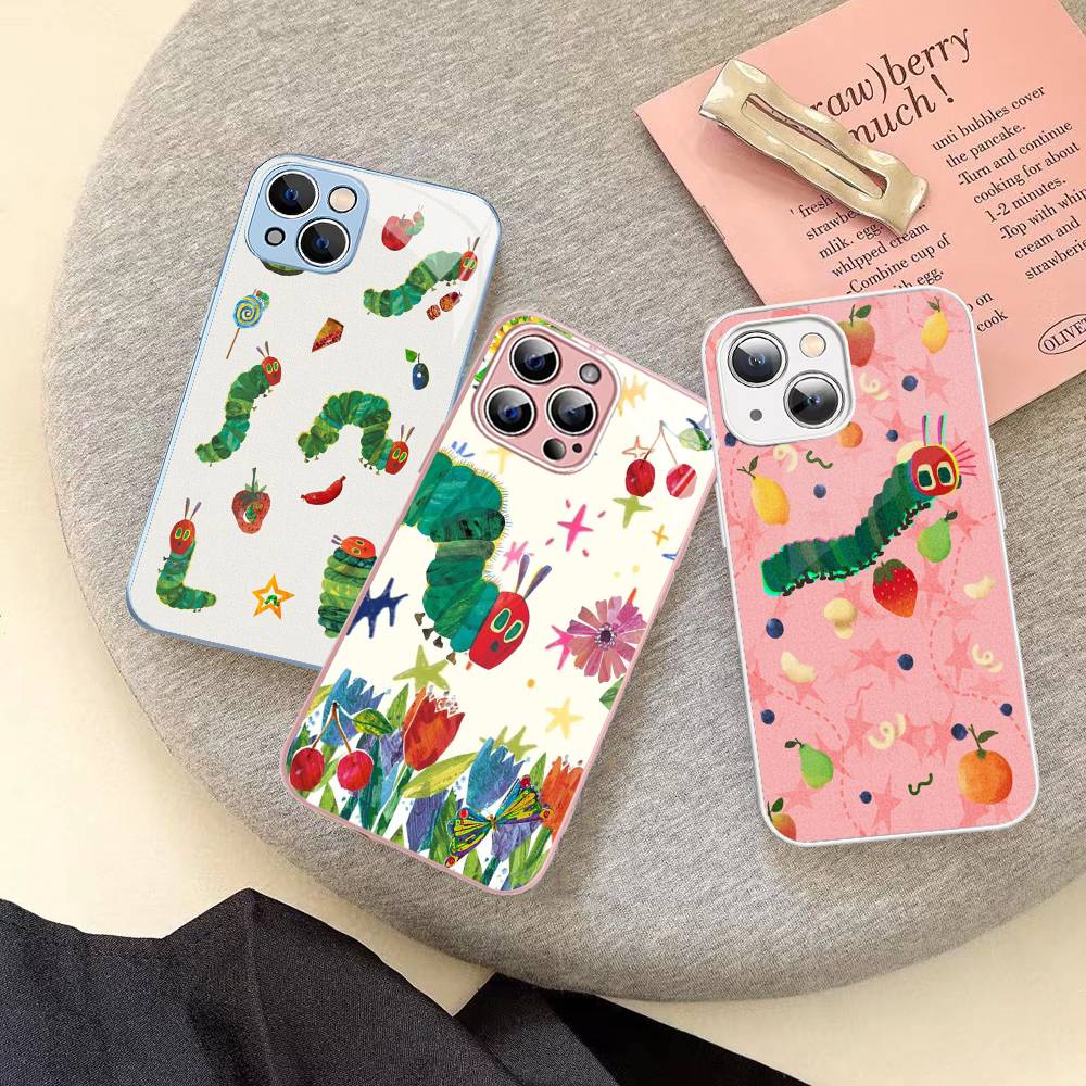 The Very Hungry Caterpillar For IPhone 14 13 12 Mini 11 Pro XS Max X XR 14 Plus Tempered Glass Cover