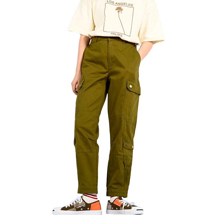 Converse Knitted Sweatpants Women's Green Moderate Cargo Pants 10019438-A02