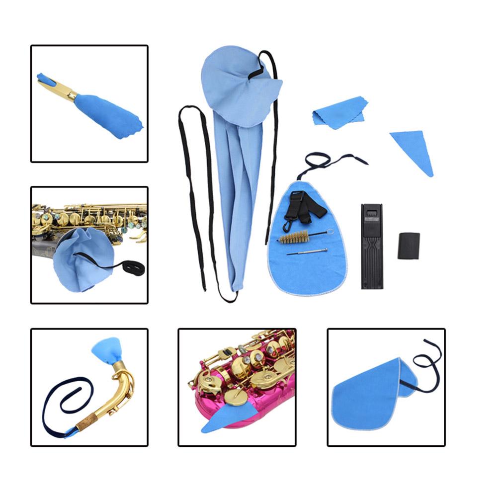LADE  Saxophone Cleaning Care Kit Belt Thumb Rest Cushion Reed Case Mouthpiece Brush Mini Screwdriver Cleaning Cloth