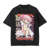T-shirt Vintage Lavé Imprimé Graphique Hot Mahou Shoujo Homura Akemi Homme Femme Coton Streetwear Mode Surdimensionné Été Nouveau T-shirt