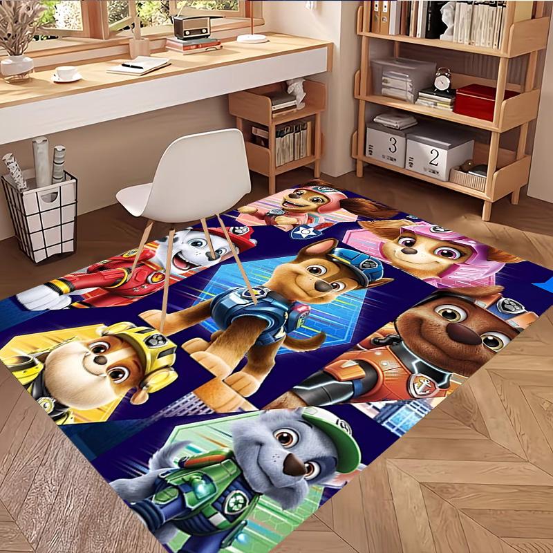 PAW Patrol Print Rug, Washable Floor Carpet, For Entryway Dorm Laundry Room Office Study, Home Decor Birthday Christmas Gift