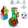 POTAN Thinkmax 6ks Speed ​​Cube Set, Magic Cube Set of 2x2x2 3x3x3 Pyramid Megaminx Skew Cube Set of Puzzle