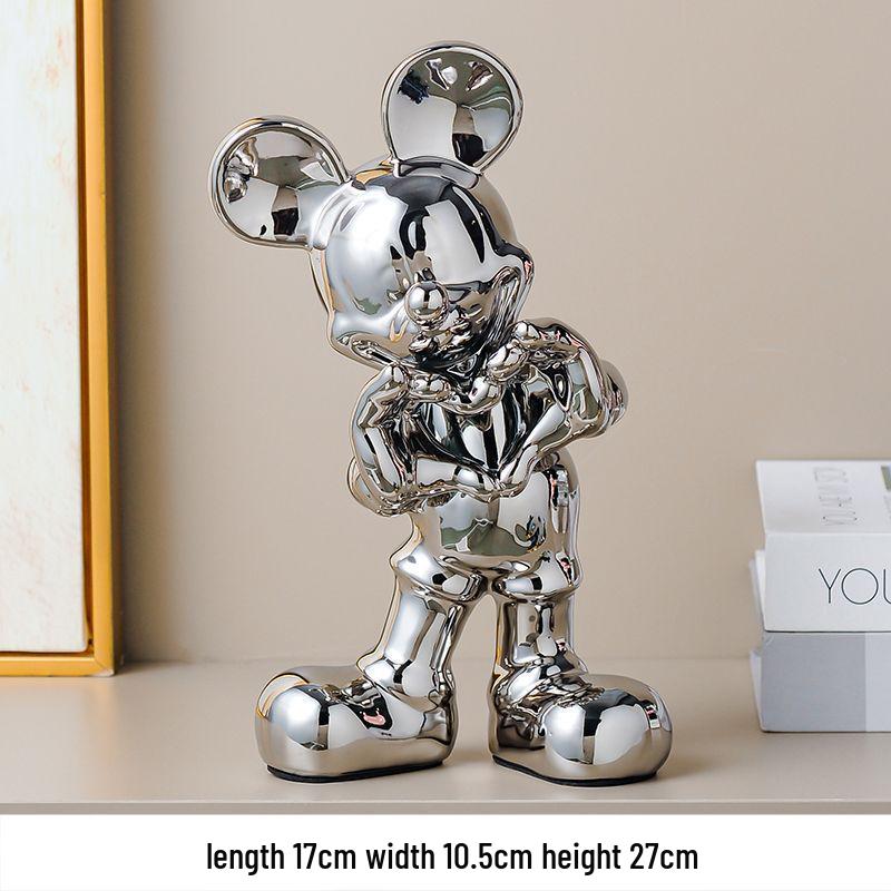 Luxury Creative Home Decor: Mickey Mouse Cartoon Ornaments for Living Room, TV Cabinet, and Entrance