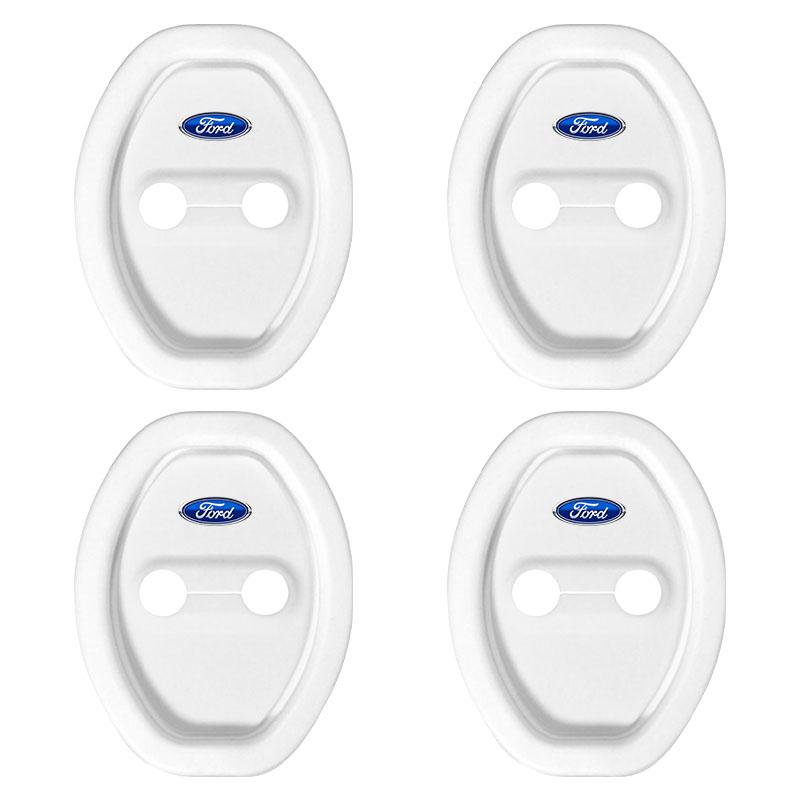 4 stk Bilstyling 3D silikon Dørlåsdeksel Beskyttende Dekorasjon For Ford Raptor Fiesta Focus 2 3 4 Mondeo Ecosport Mustang Fusion