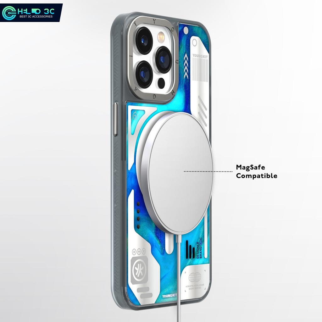 Shining In Dark Youngkit Quicksand Magnetic Case Compatible with Iphone 17/16 Shockproof for Iphone 16 Pro Max Case for Iphone 17 Pro Max Case