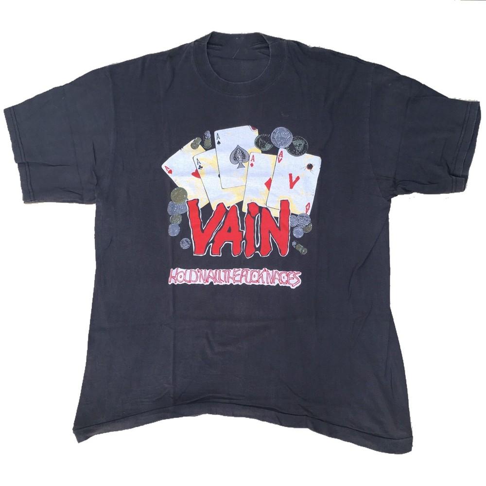 Vain band T Shirt Davy Vain Glam Hard Rock Shirt Unisex Unisex T-Shirt XL