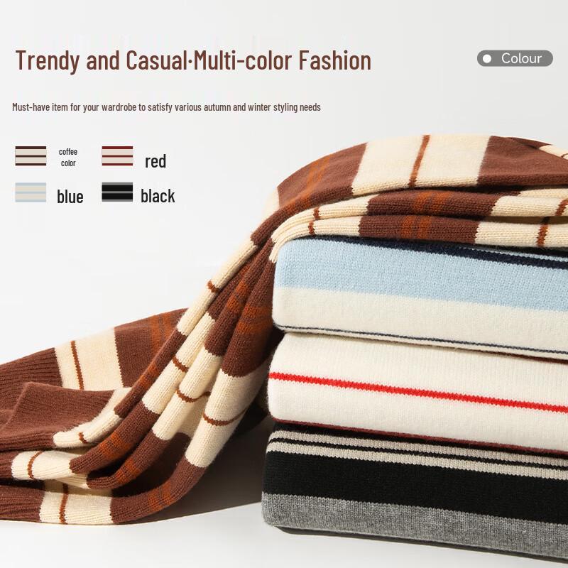 VANCL Men's Striped Colorblock Pullover Sweater