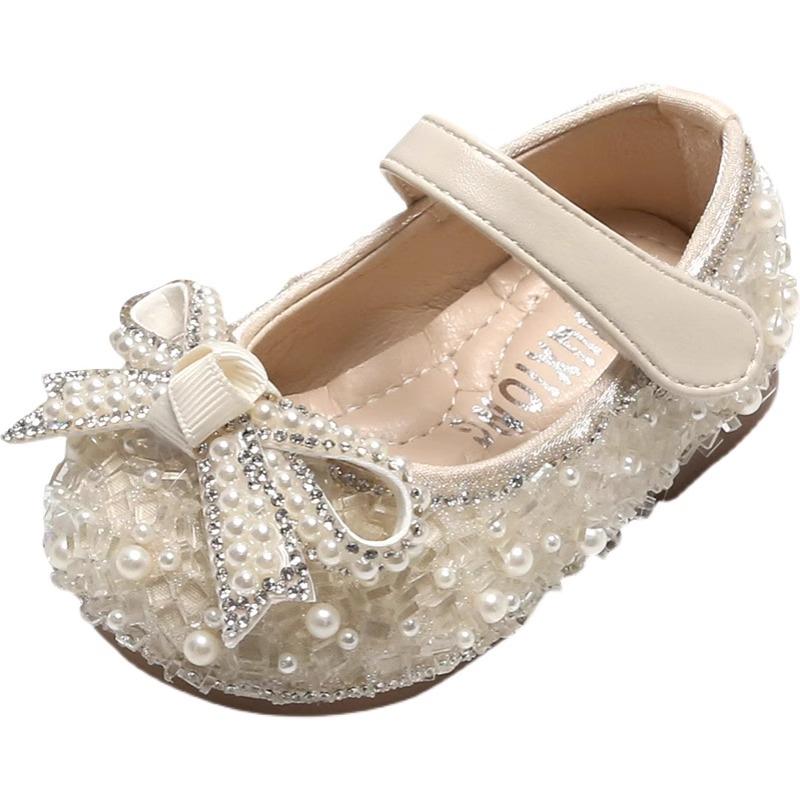 Babymädchen Lauflernschuhe Rutschfeste Weiche Sohle Kinder Prinzessin Schuhe Süße Schleifen 2025 Neue Mädchen Ballerinas Runde Zehen Klettverschluss Trendy