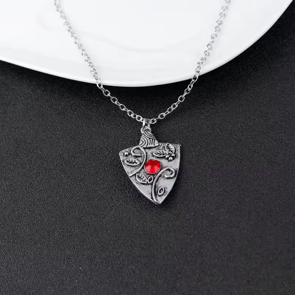 The Vampire Diaries Necklace Vintage Katherine Pendant Fashion Movie Jewelry Cosplay For Women Red Zircon Talisman Necklace