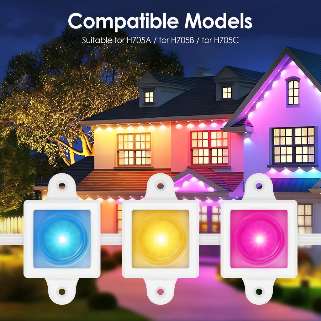 75 Set Light Clips for Govee H705A/B/C/H805 Outdoor Lights with 150 Screws Secure Mounting Brackets for Govee Permanent