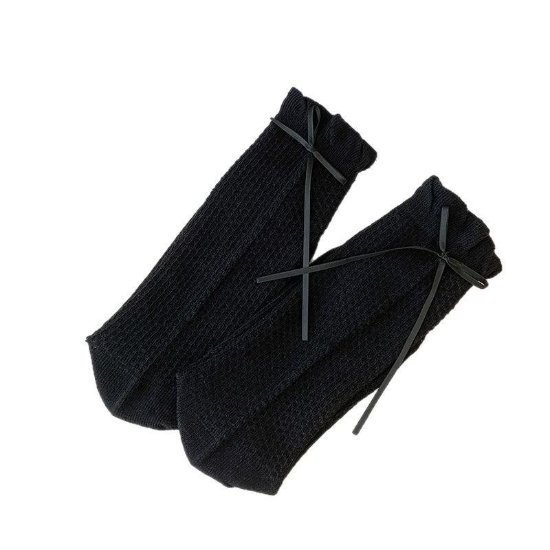 Hollow Out Woman Socks Cotton Velvet Soft Summer Thin Breathable Long Socks Japanese Style Kawaii Cute Harajuku Princess Socks