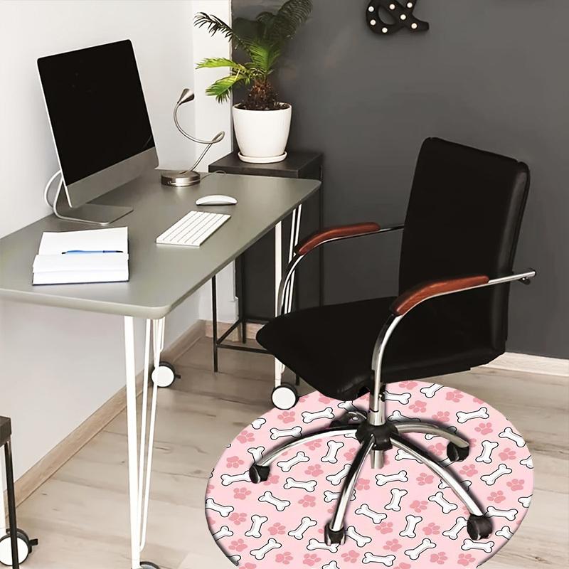 

1pc Office Carpet Chair Mats Dog Bone Footprint Pattern Perfect for Decorating Office Chairss, Or Bedrooms.YDT358 80cm by 80cm