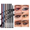 Matte Glitter Waterproof Eyeliner Pencil with Concealer Pen - Fast Dry, Long Lasting, Smooth Application In Blue, Brown, and More
