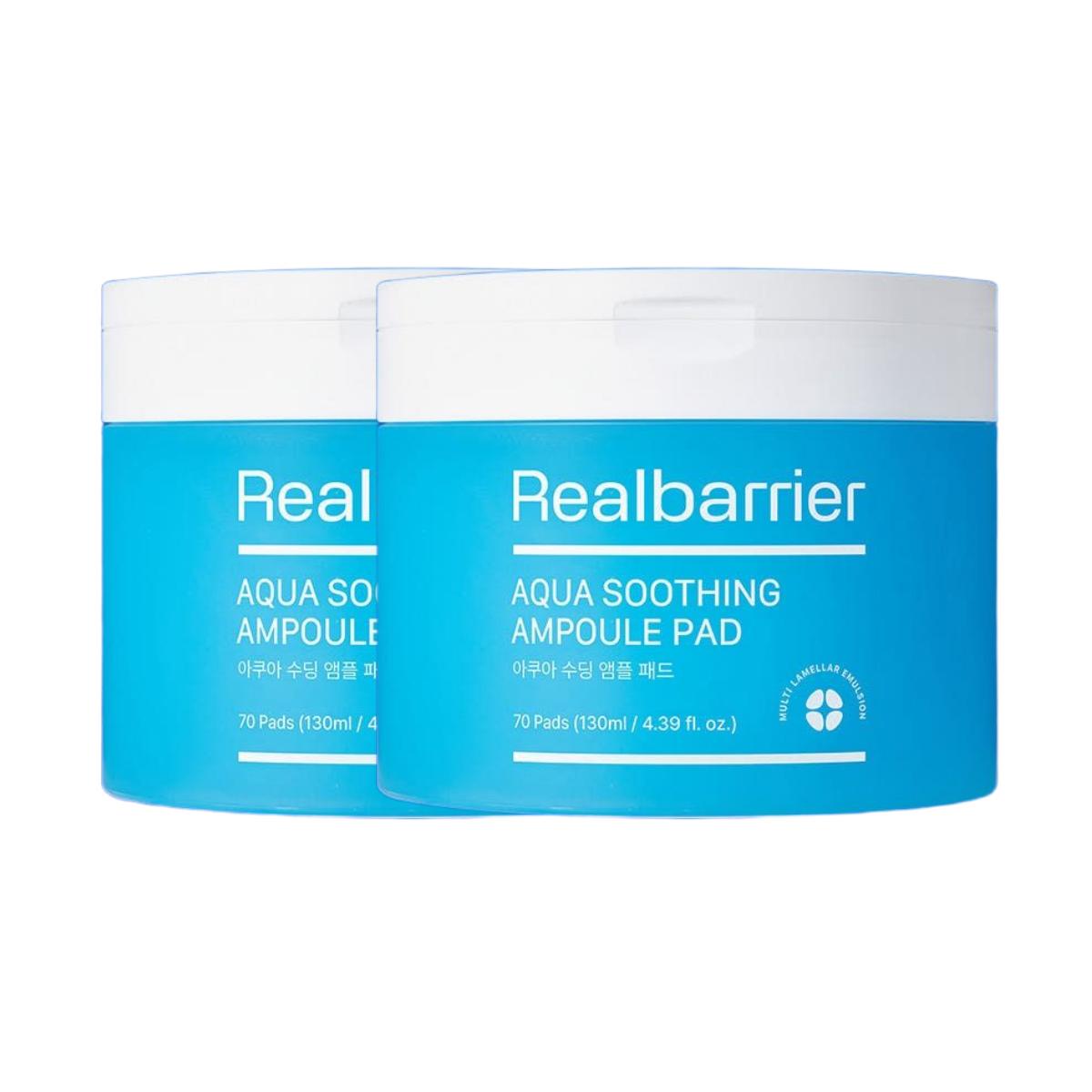 

Real Barrier Aqua Soothing Ampoule Pad Cooling & Hydrating Face Mask Double Pack (70 Pads x 2ea)