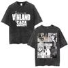 Washed Vintage Anime Vinland Saga Thorfinn You Are Not My Enemies I Have No Enemies T Shirt Men Casual Cotton T-shirts