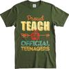 Casual Tshirt Solid Color For Unisex Oneck Tshirt Brand Proud Teach Of Official Teenagers Basic For Him Tshirt Summer Unisex Tees