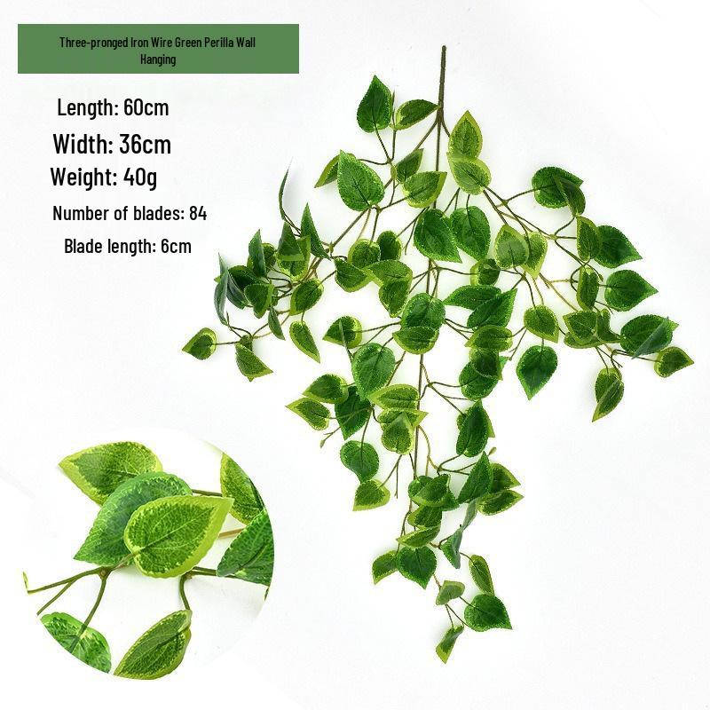 Green Radish Decorative Artificial Vines - Wall Hanging Leaf Ornaments