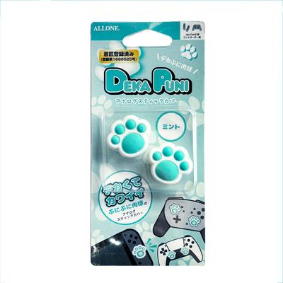 Allone Analog Stick Abdeckung für Switch 2, Pfotenabdruck Mint, 2,5 x 0,8 x 2,3 cm, Einfache Installation und Schutz vor Schmutz, Verbessert Griffigkeit und Kontrolle,