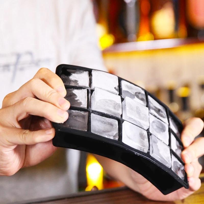 4/6/8/15 Mřížek Velká Forma na Ledové Kostky Box Velká Potravinářská Silikonová Čtvercová Forma na Ledové Kostky DIY Bar Pub Výrobník Ledových Kostek Model