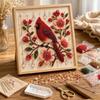 Hummingbird Bead Embroidery Kit, DIY Pearl Art Painting, with Crystal Beads Floral Designs Craft, for Adults Beginners
