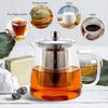 Borosilicate Glass Teapot 750 Ml with Filter, Safe Kitchen Kettle for Hob, with 304 Stainless Steel Strainer, Herbal Tea Infuser for Loose Tea Leaves,