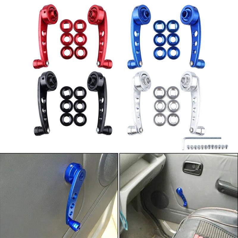 Universal Aluminum Alloy Car Manual Window Lifting Crank Handle Winder Lifter Riser Car Accessories Replacement