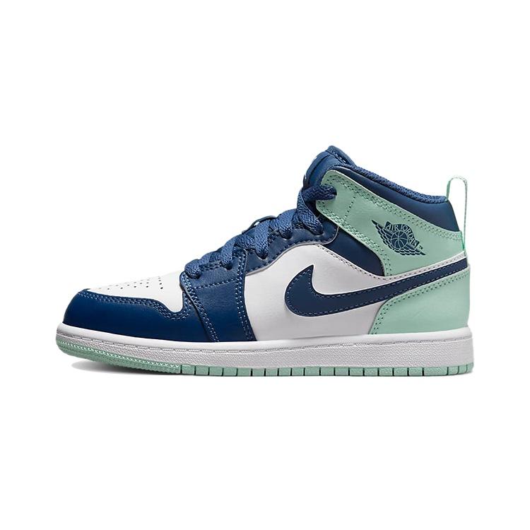 (PS) Air Jordan 1 Mid Blue Mint Kids 640734-413 EU 35