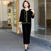 Women's Velvet Chinese Style Casual Suit