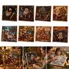 Seasonal DIY Art Supplies Xmas Faux Pearl Kit, Santa Claus Reindeer Painting Winter Indoor Activities Sparkling 3D Festive Wall Craft Kit for Adults,