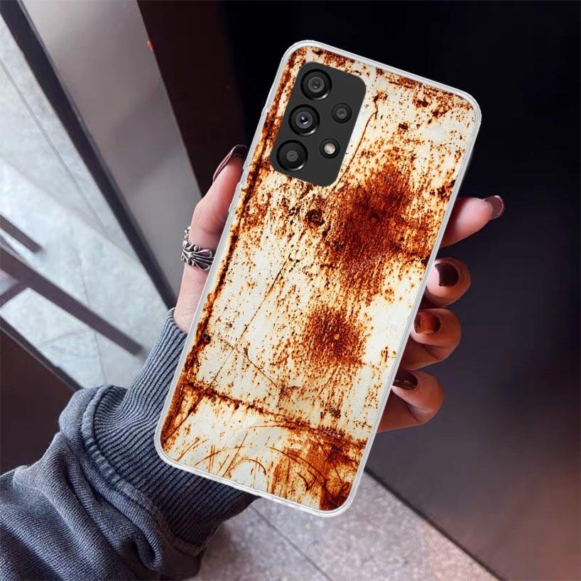 Vintage Industrial Style Rusty Pattern Phone Case For Samsung Galaxy A12 A52S A42 A32 A22 A51 A50 Note 20 Ultra 10 S10 Plus A71