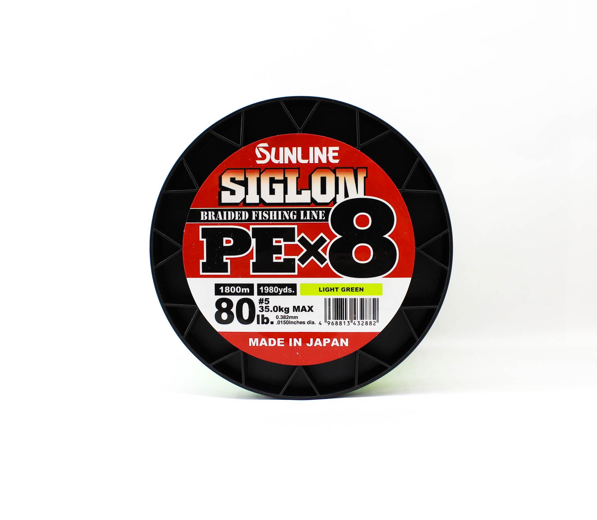 

Sunline Плетеный шнур X8 Siglon 1800М P.E 5 80LB Лаймовый (2882) зеленый лайм