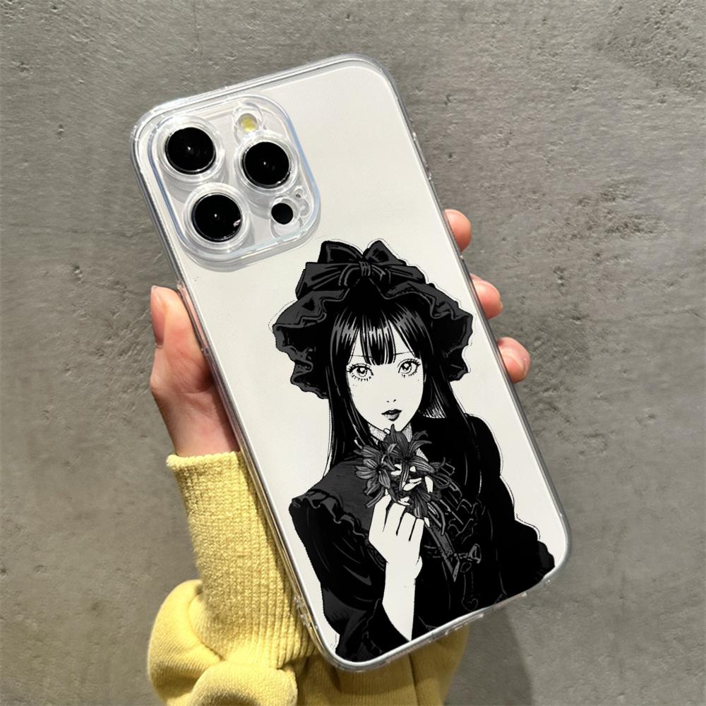Tomie cool comics girl pattern design Phone Case Transparent Phone Case For iPhone 16 15 14 13 12 11 Pro Max XR Plus
