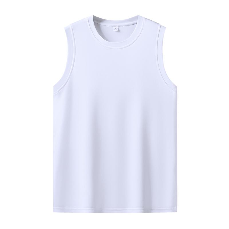 2025 New Summer T-shirt Vest Men's Round Neck Casual Large Size