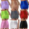 Dámská lesklá elastická mini tužková sukně s vysokým pasem, bandážová bodycon na večer, do klubu, na koktejlovou párty, klubové oblečení