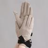 Soft Women Anti-cold Mittens Bow Thickened Suede Gloves Gift Windproof Finger Mittens  Winter