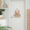 Little Man Cave No Girls Allowed Expect Mom Front Door Sign, Cute Bear Bee Wood Hanger Boy Toddler Baby Nursery Home Decor, Farmhouse Wooden Wreath