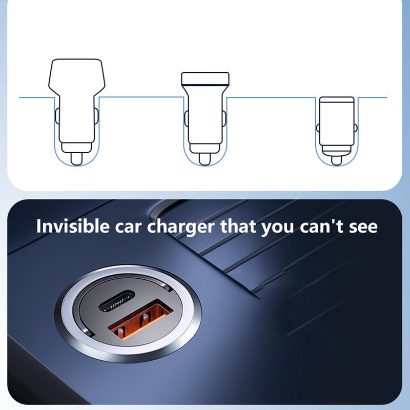 100W Autolaadija Kahe Pordiga Ülikiire Laadimise Adapter Kiirlaadimine Pd Qc 3.0 iPhone'ile Samsungile Xiaomile Huaweile Autoadapter