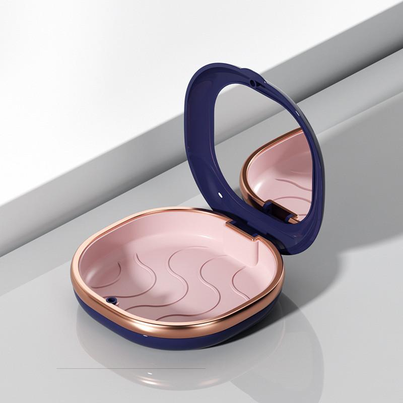 Portable Dental Retainer Case With Mirror And Magnetic Lock For Orthodontic Storage