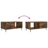 Coffee Table Smoked Oak 90 x 50 x 40 cm Wood Based Material