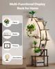 Plant Stand Indoor with Grow Lights, 160cm Tall 9-Tier Lighted Plant Shelf, Metal Corner Plants Holder, 3 Timer & 10 Brightness, Curve-Shaped Flower