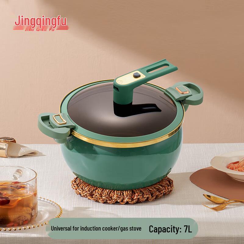 

Эмалированная антипригарная кастрюля для супа и тушения JingQingFu