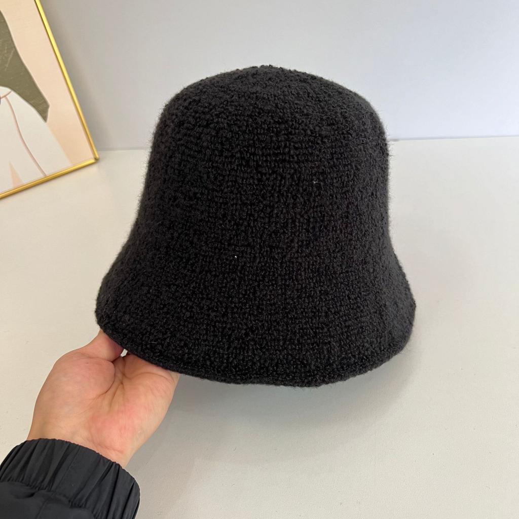 New face granular fleece fisherman's hat children's autumn and winter versatile simple retro bucket hat thermal basin hat