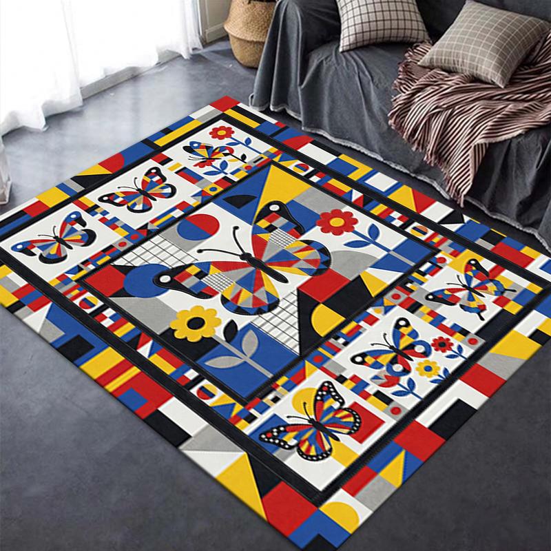 2025 New Modern Butterfly Carpet Rug for Living Room Bedroom Home Sofa Decoration,Kids play Non-slip Floor Mat73