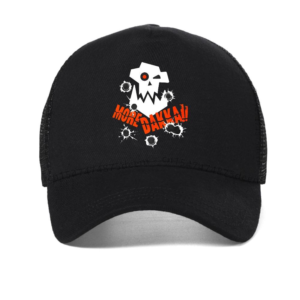 More Dakka Ork Miniature Tabletop Wargaming Cap Summer Men Women Mesh Baseball Cap Fashion Casual Breathable Sun Snapback Hats
